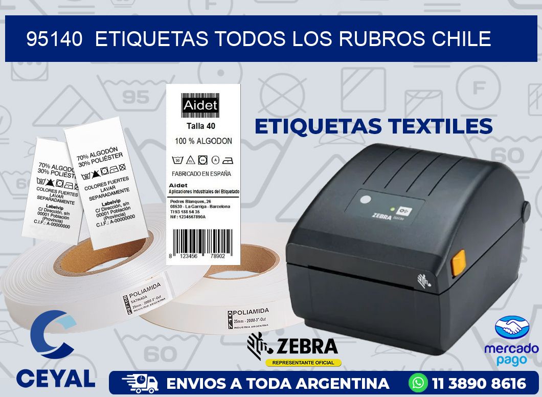 95140  ETIQUETAS TODOS LOS RUBROS CHILE