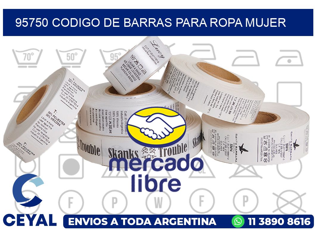 95750 CODIGO DE BARRAS PARA ROPA MUJER