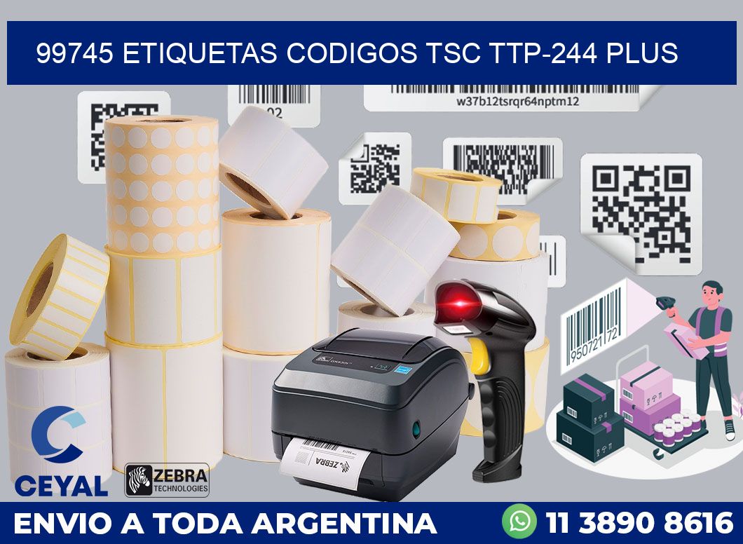 99745 ETIQUETAS CODIGOS TSC TTP-244 PLUS