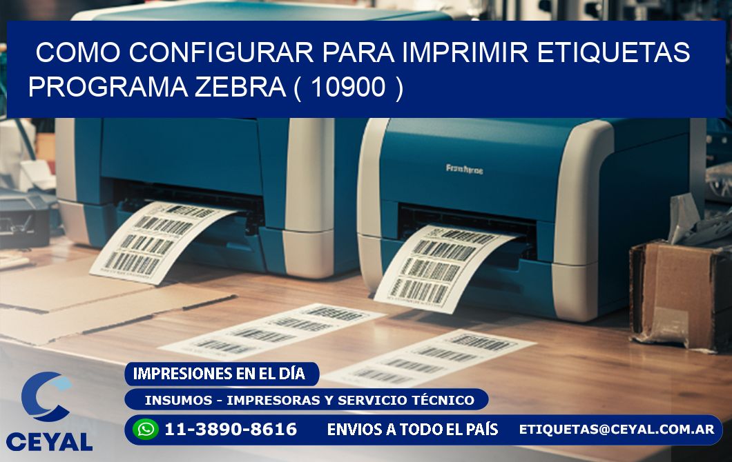 COMO CONFIGURAR PARA IMPRIMIR ETIQUETAS PROGRAMA ZEBRA ( 10900 )