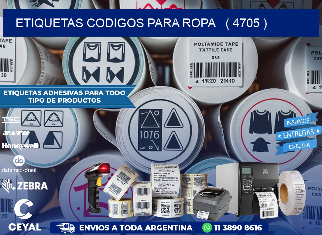 ETIQUETAS CODIGOS PARA ROPA   ( 4705 )