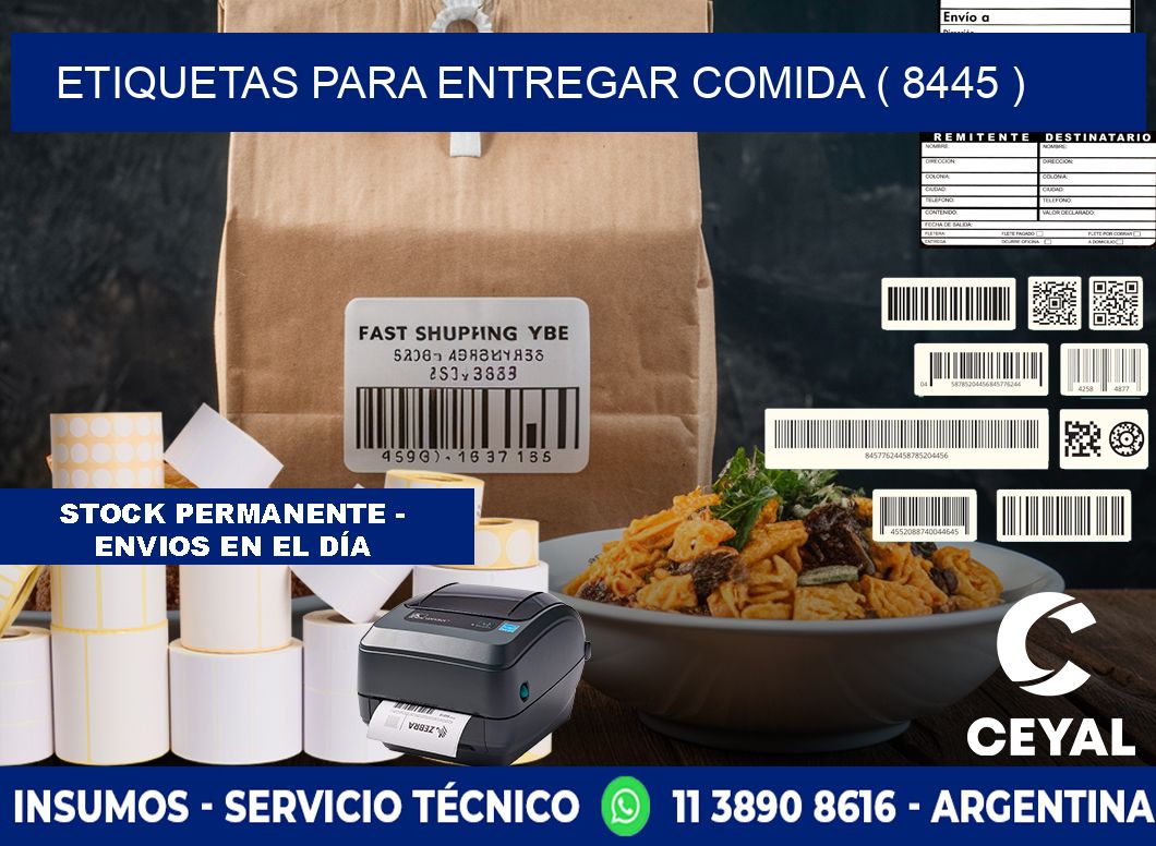 ETIQUETAS PARA ENTREGAR COMIDA ( 8445 )