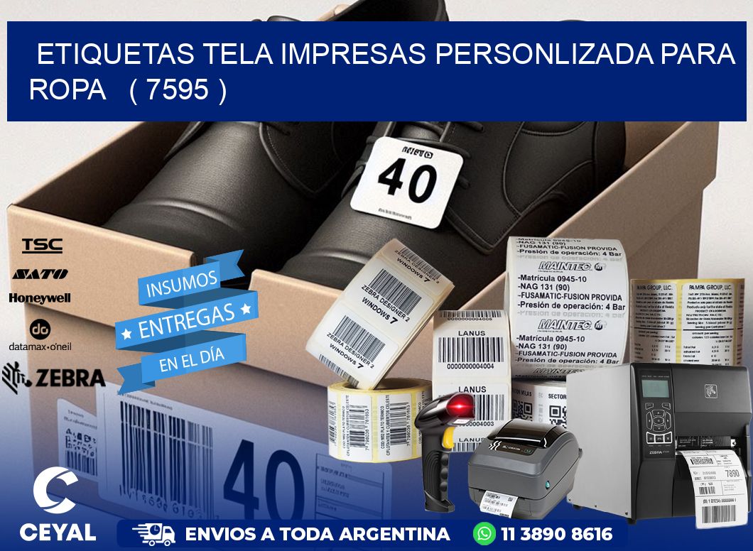 ETIQUETAS TELA IMPRESAS PERSONLIZADA PARA ROPA   ( 7595 )