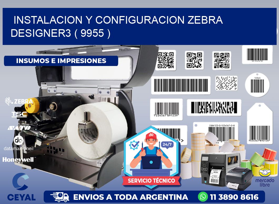 INSTALACION Y CONFIGURACION ZEBRA DESIGNER3 ( 9955 )