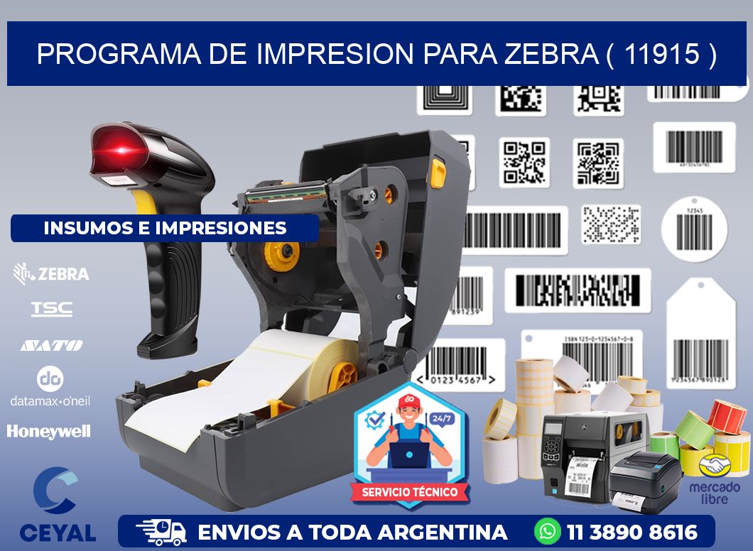 PROGRAMA DE IMPRESION PARA ZEBRA ( 11915 )