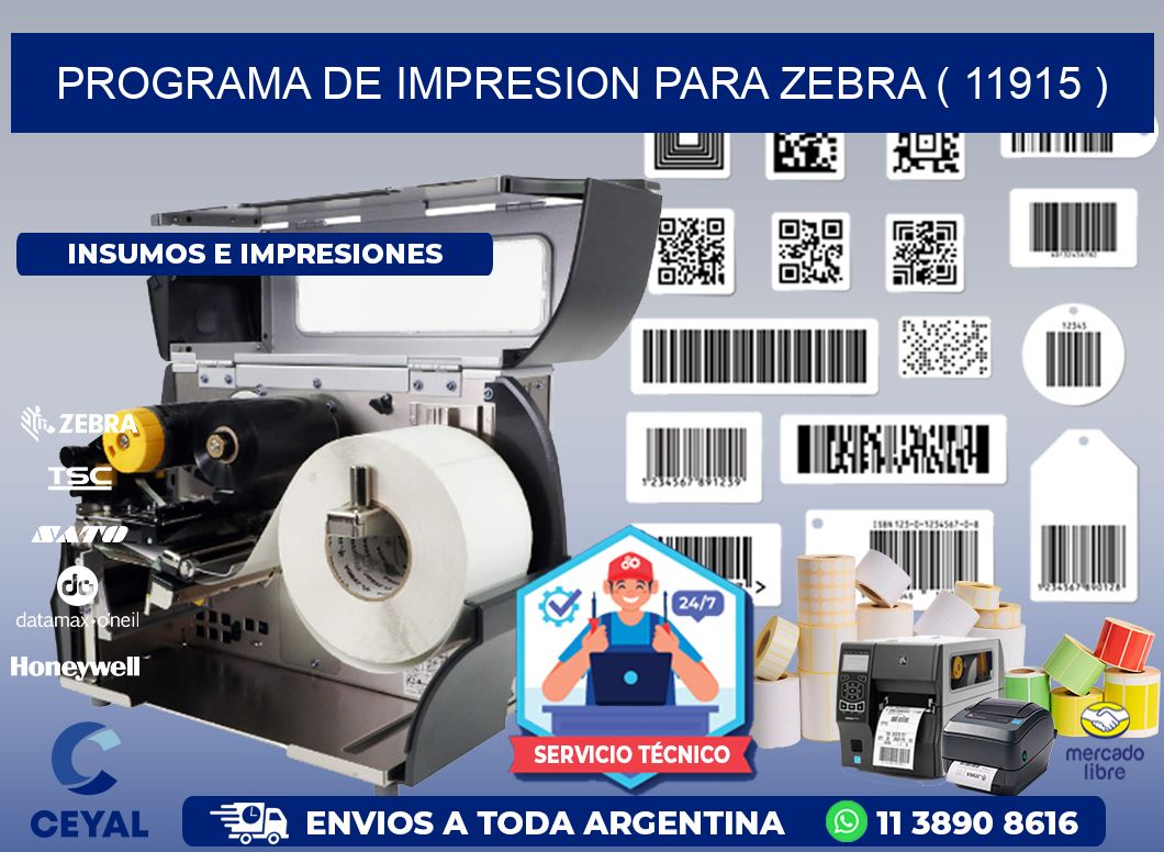 PROGRAMA DE IMPRESION PARA ZEBRA ( 11915 )