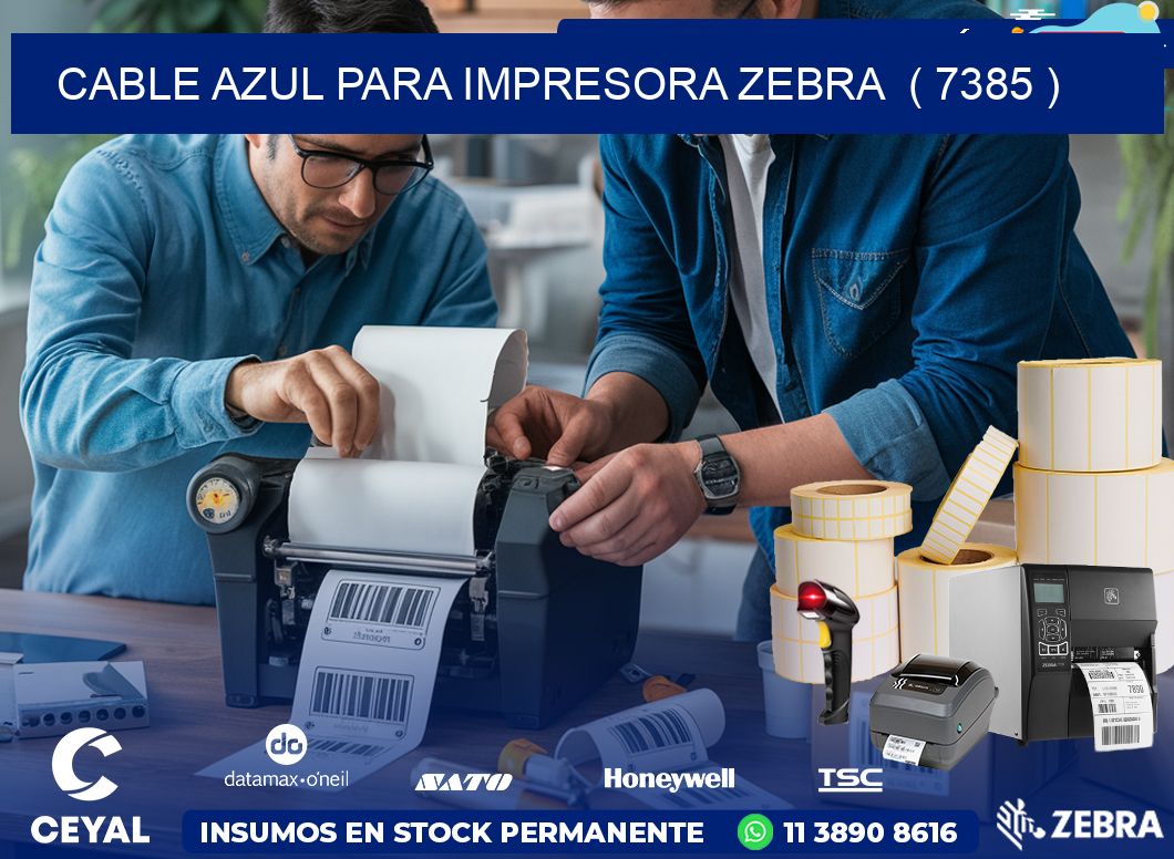 cable azul para impresora zebra  ( 7385 )