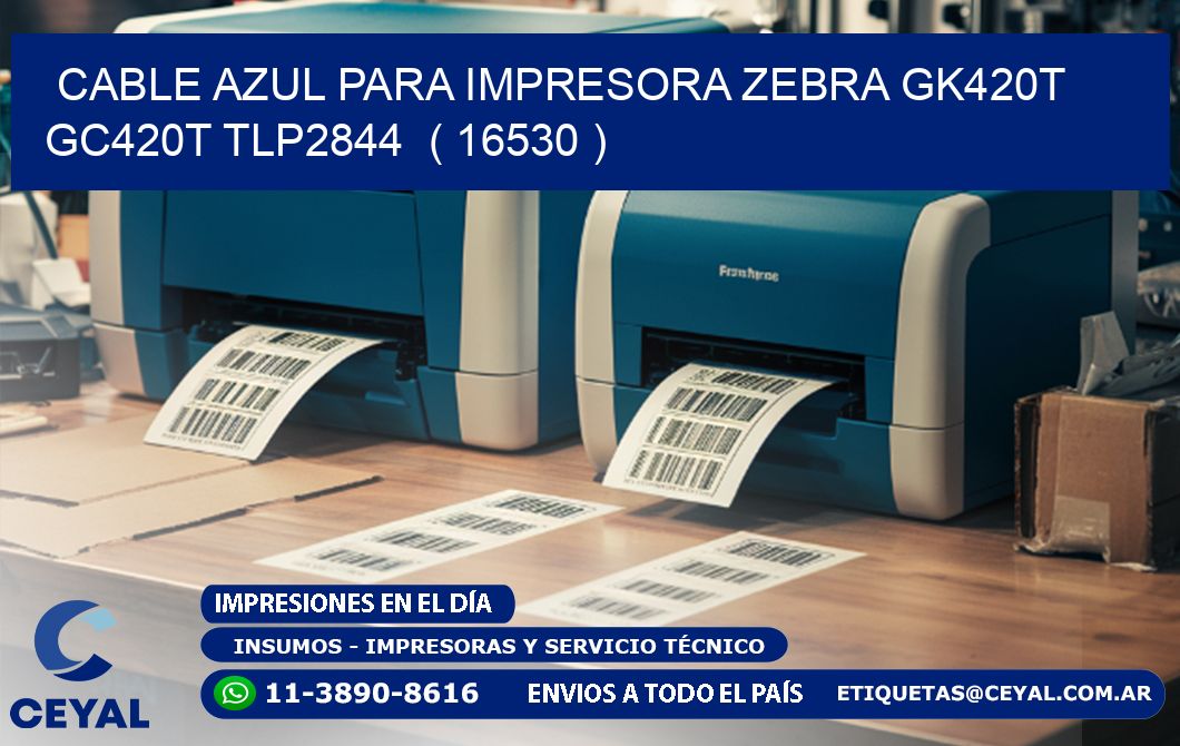 cable azul para impresora zebra GK420T GC420T TLP2844  ( 16530 )