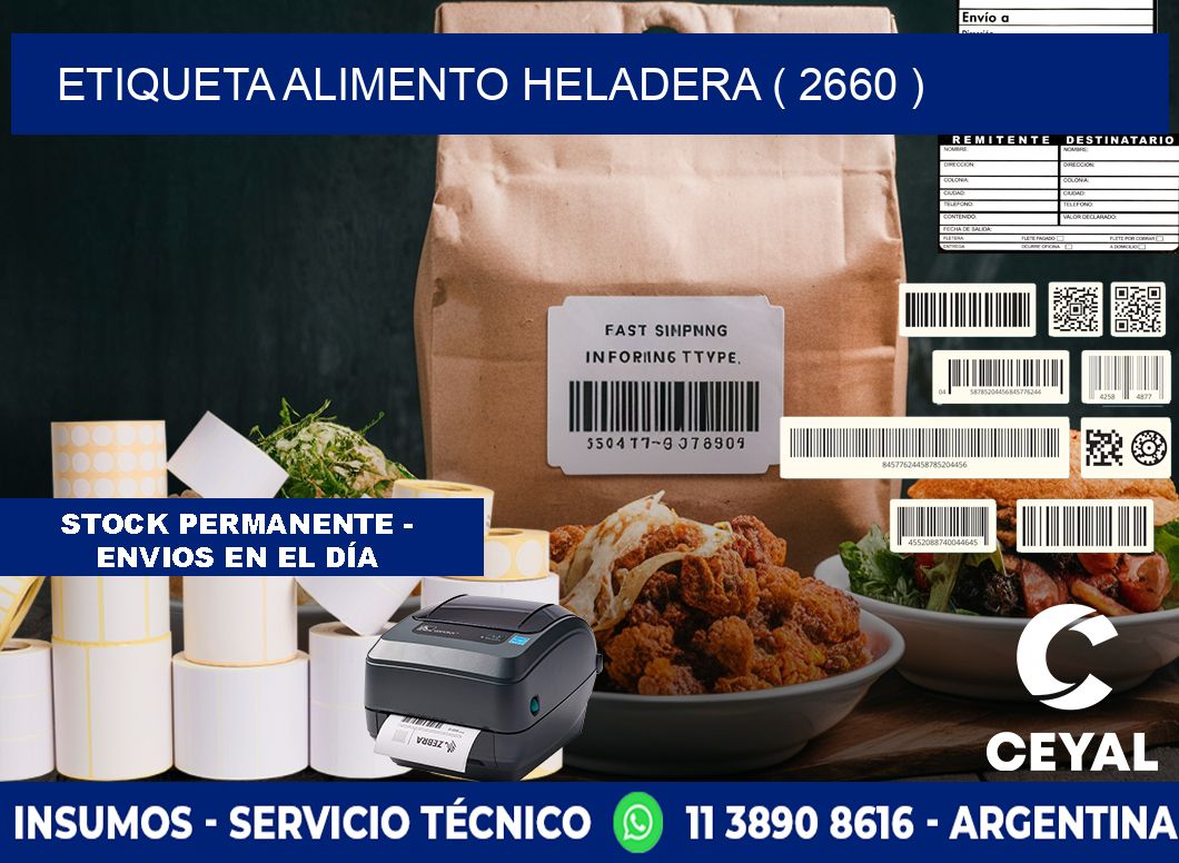 etiqueta alimento heladera ( 2660 )