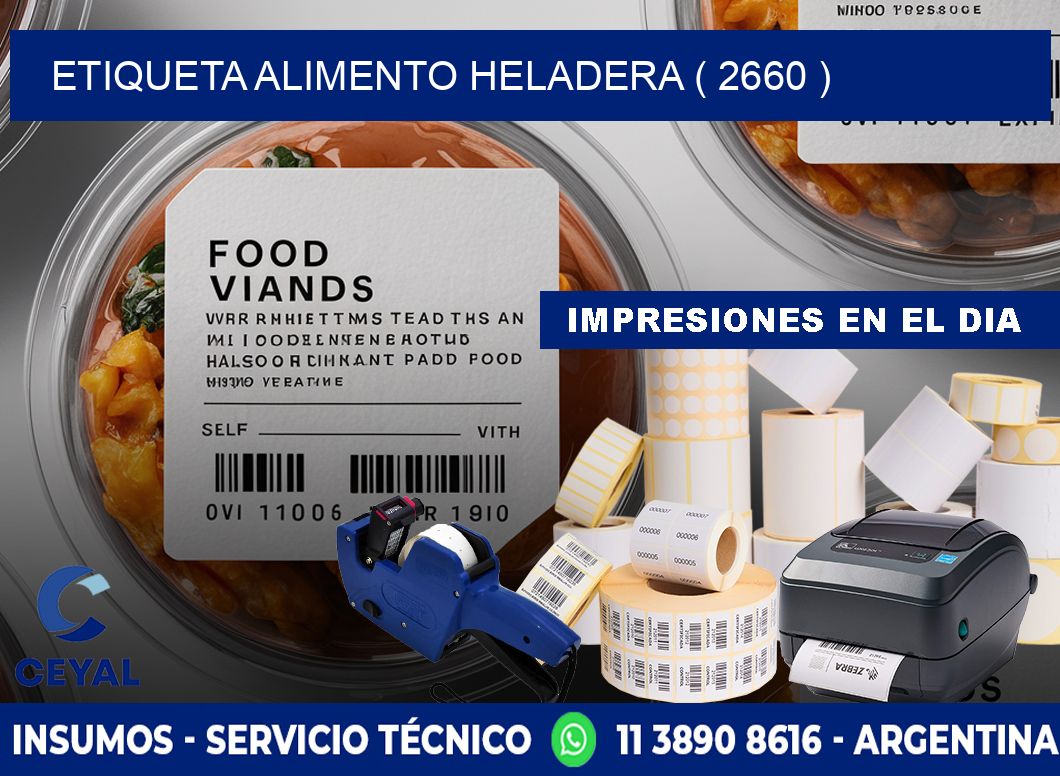 etiqueta alimento heladera ( 2660 )