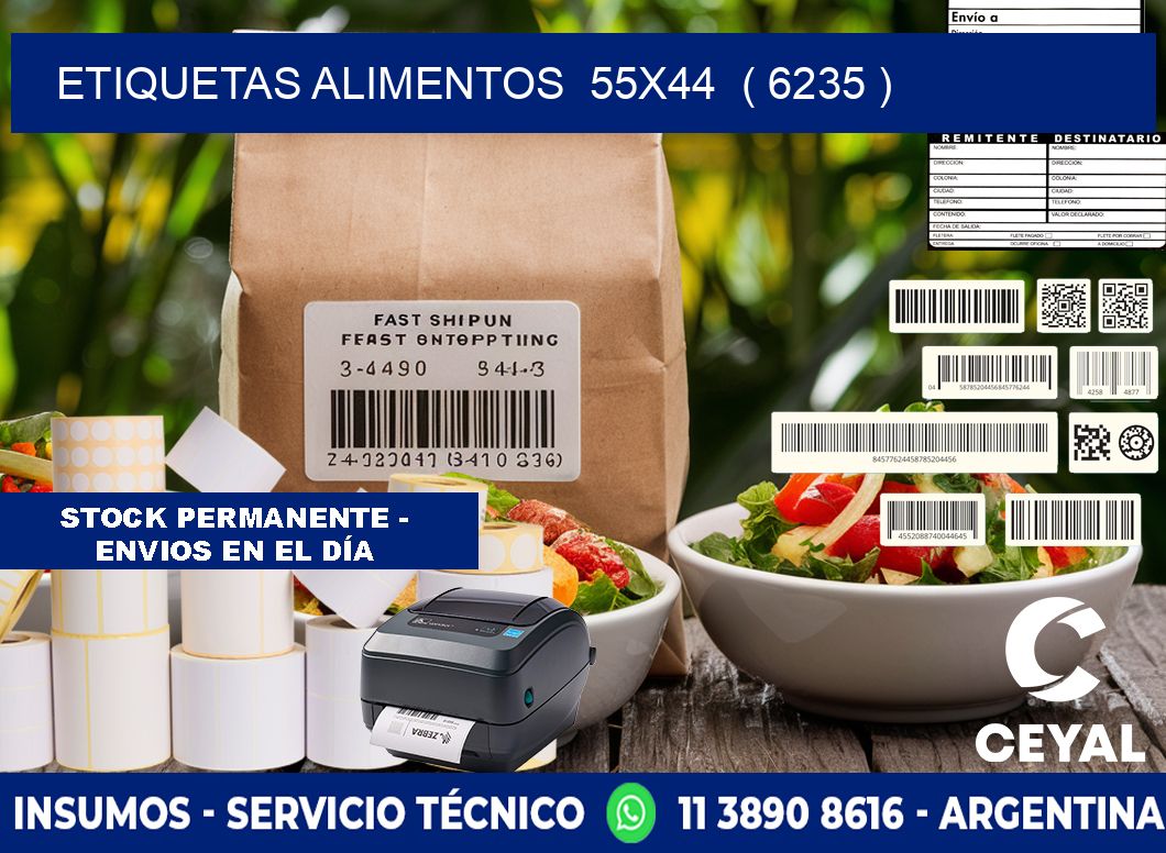 etiquetas alimentos  55x44  ( 6235 )