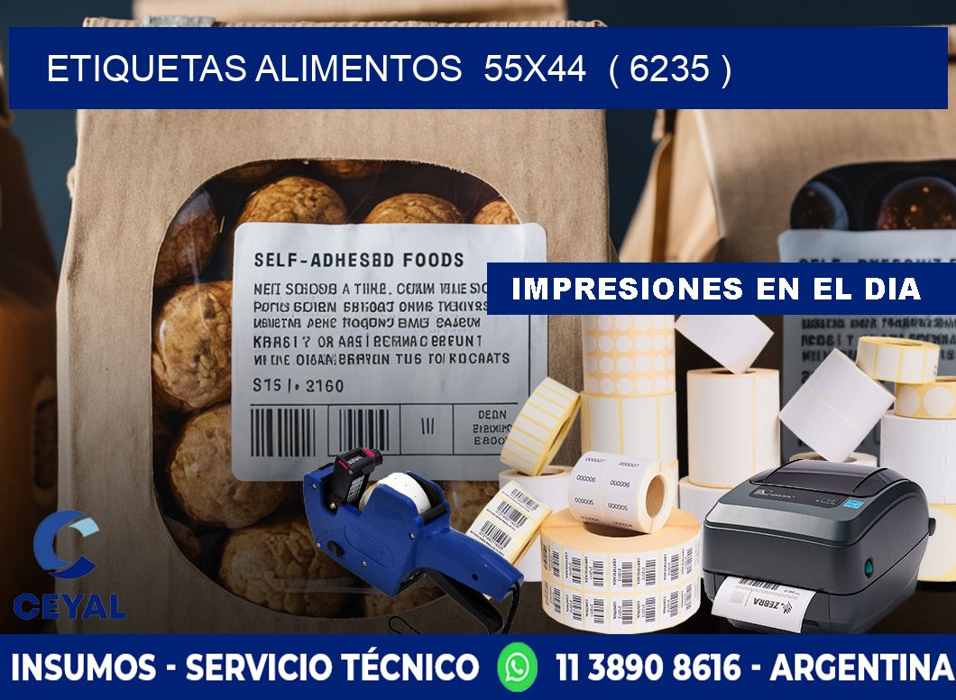 etiquetas alimentos  55x44  ( 6235 )