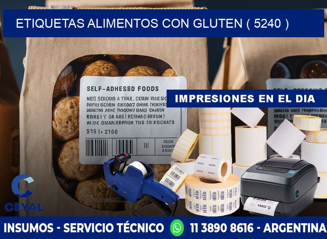 etiquetas alimentos con gluten ( 5240 )