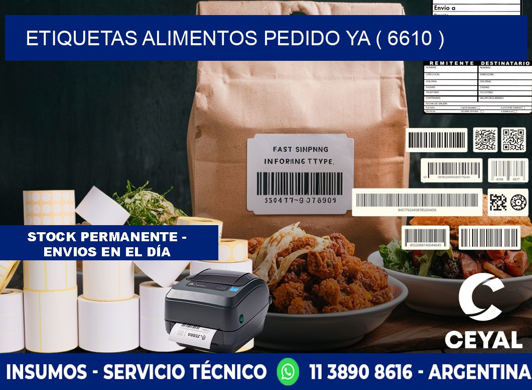 etiquetas alimentos pedido ya ( 6610 )