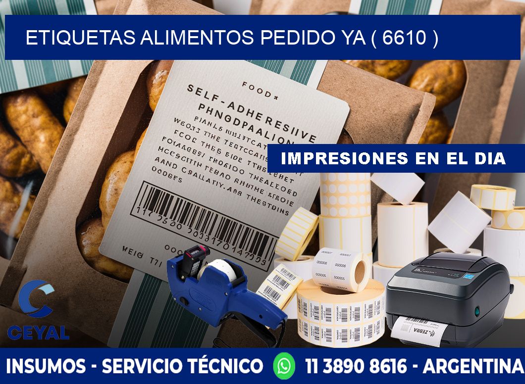 etiquetas alimentos pedido ya ( 6610 )