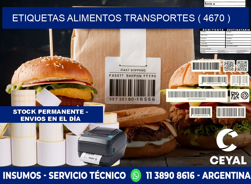 etiquetas alimentos transportes ( 4670 )