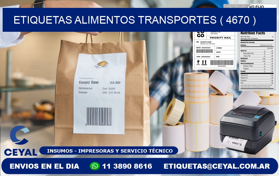 etiquetas alimentos transportes ( 4670 )