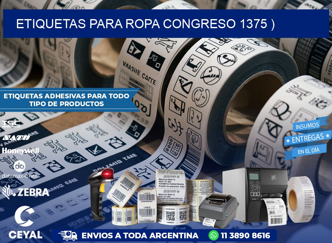 etiquetas para ropa congreso 1375 )