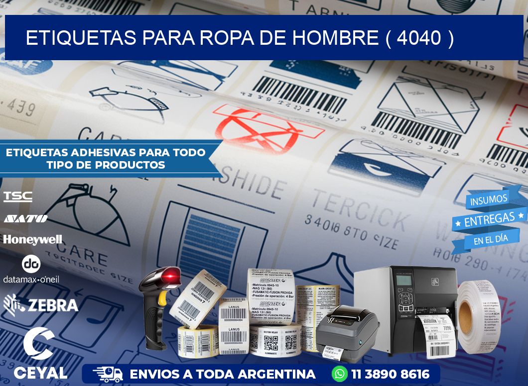 etiquetas para ropa de hombre ( 4040 )