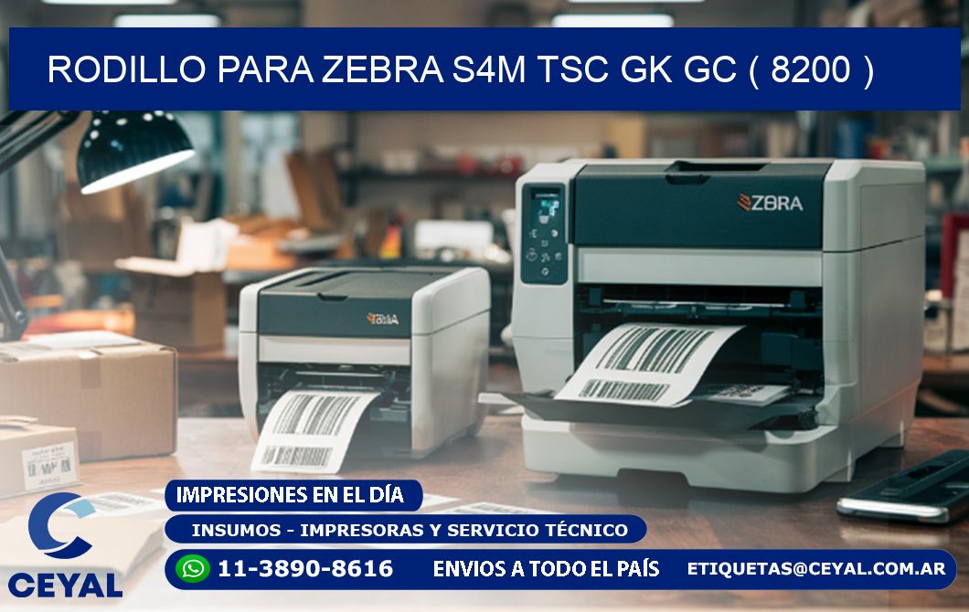 rodillo para zebra S4M TSC GK GC ( 8200 )