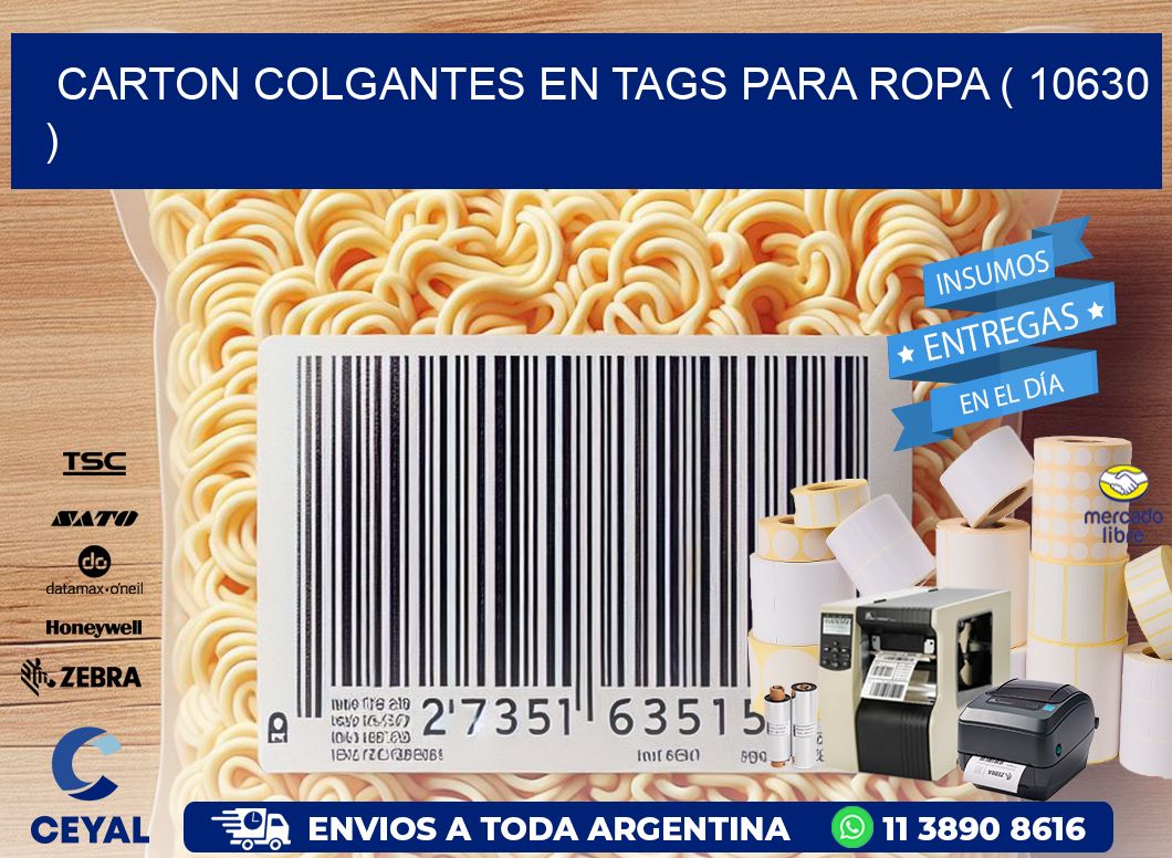 CARTON COLGANTES EN TAGS PARA ROPA ( 10630 )