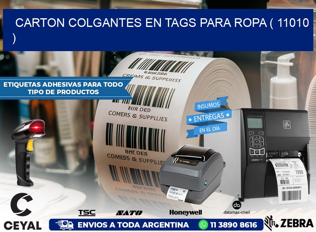 CARTON COLGANTES EN TAGS PARA ROPA ( 11010 )