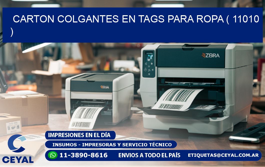 CARTON COLGANTES EN TAGS PARA ROPA ( 11010 )