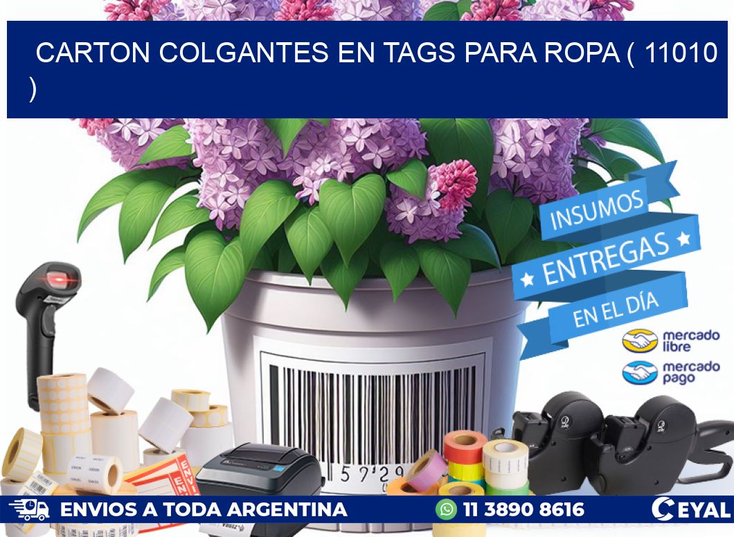 CARTON COLGANTES EN TAGS PARA ROPA ( 11010 )