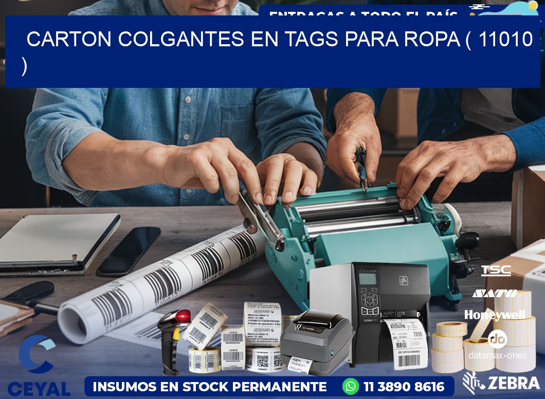 CARTON COLGANTES EN TAGS PARA ROPA ( 11010 )