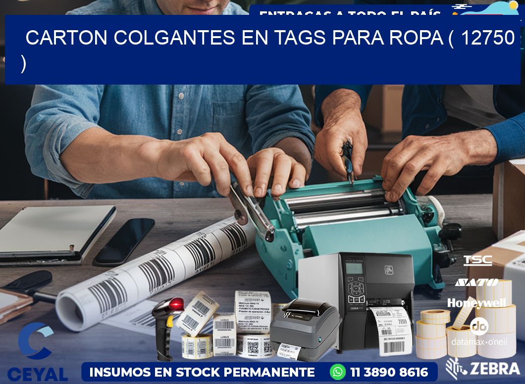 CARTON COLGANTES EN TAGS PARA ROPA ( 12750 )