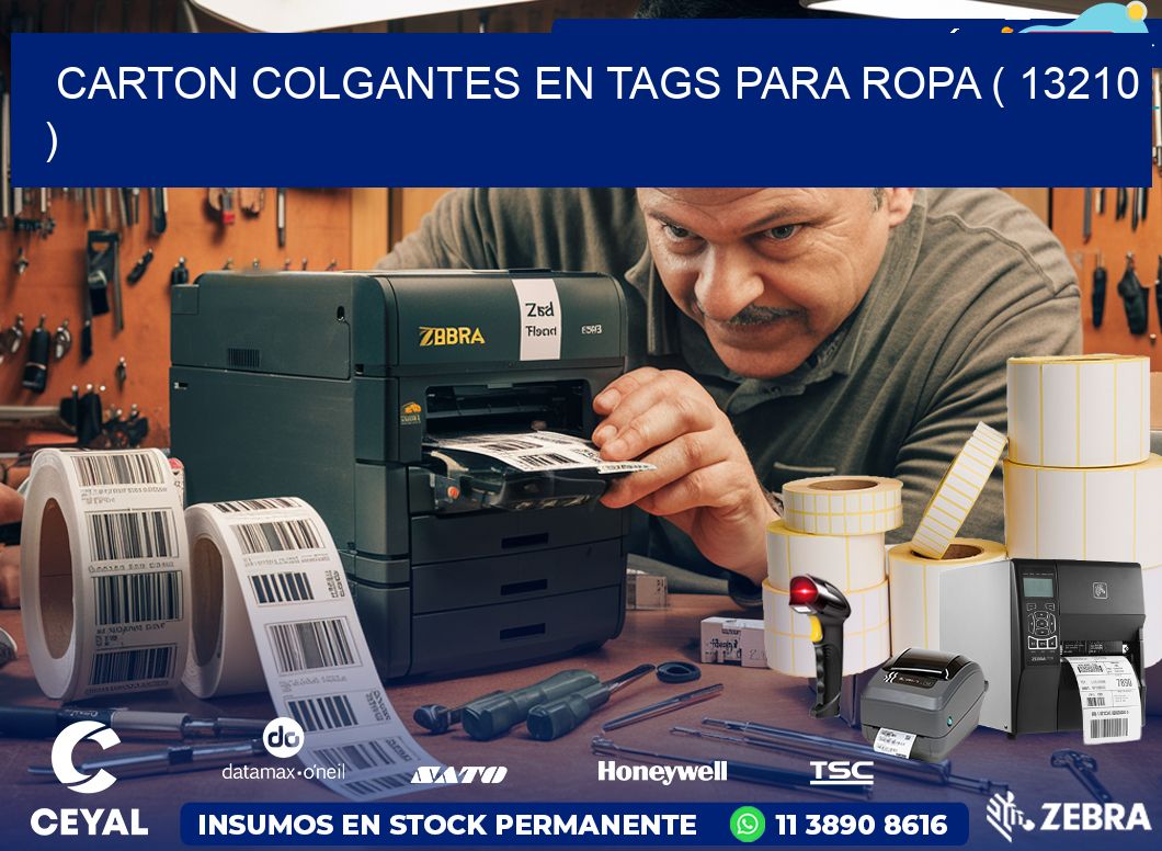 CARTON COLGANTES EN TAGS PARA ROPA ( 13210 )