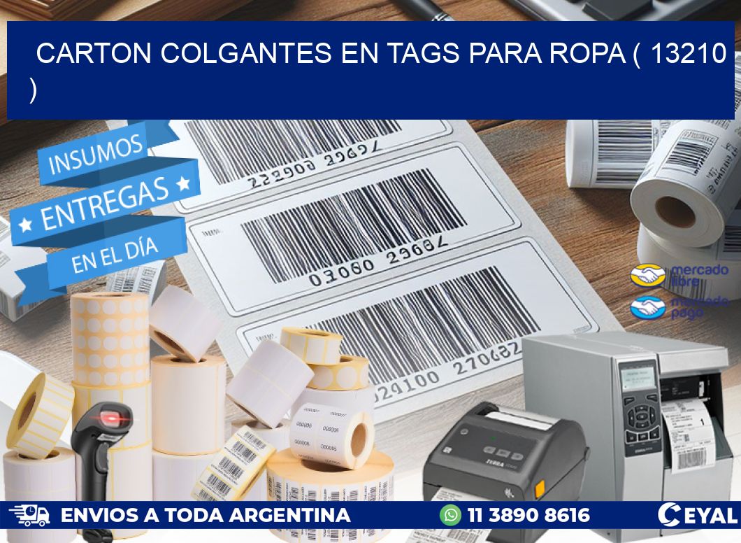 CARTON COLGANTES EN TAGS PARA ROPA ( 13210 )