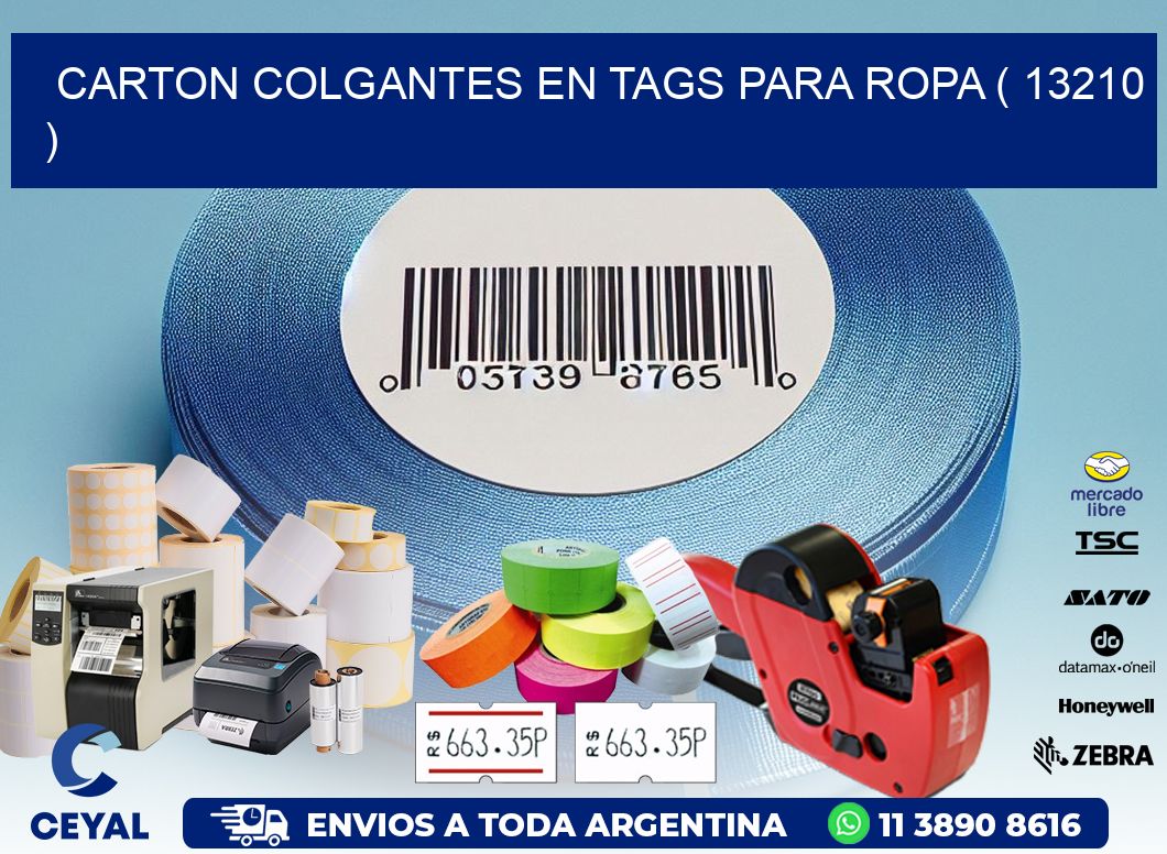 CARTON COLGANTES EN TAGS PARA ROPA ( 13210 )