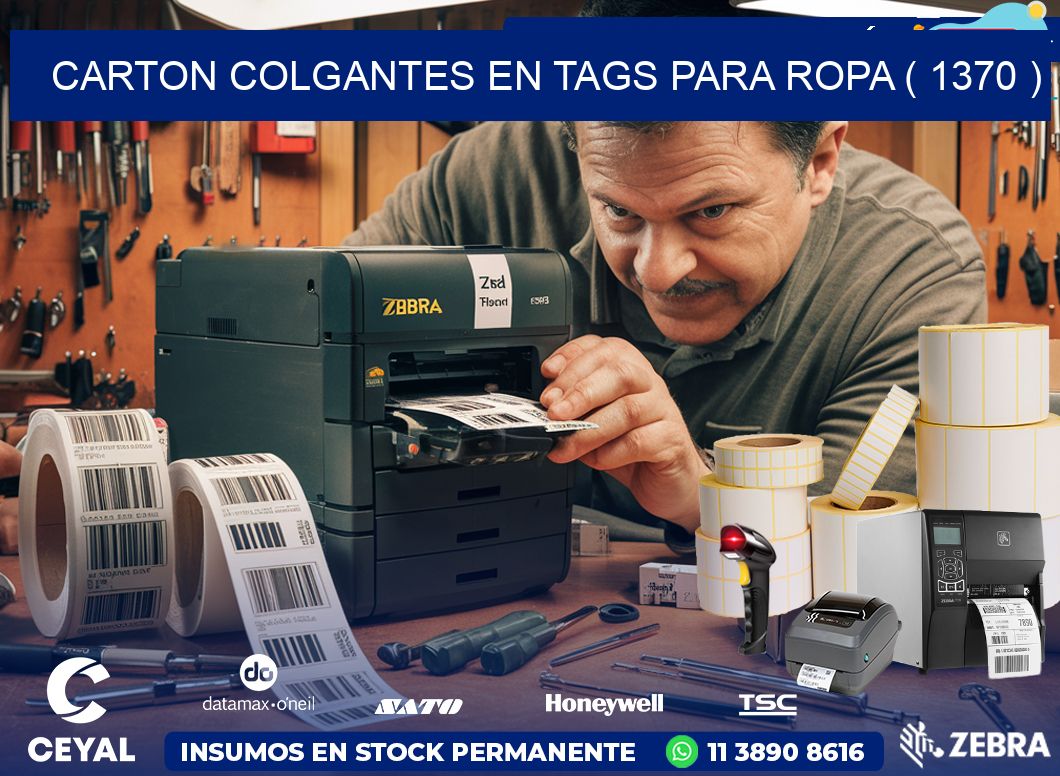 CARTON COLGANTES EN TAGS PARA ROPA ( 1370 )