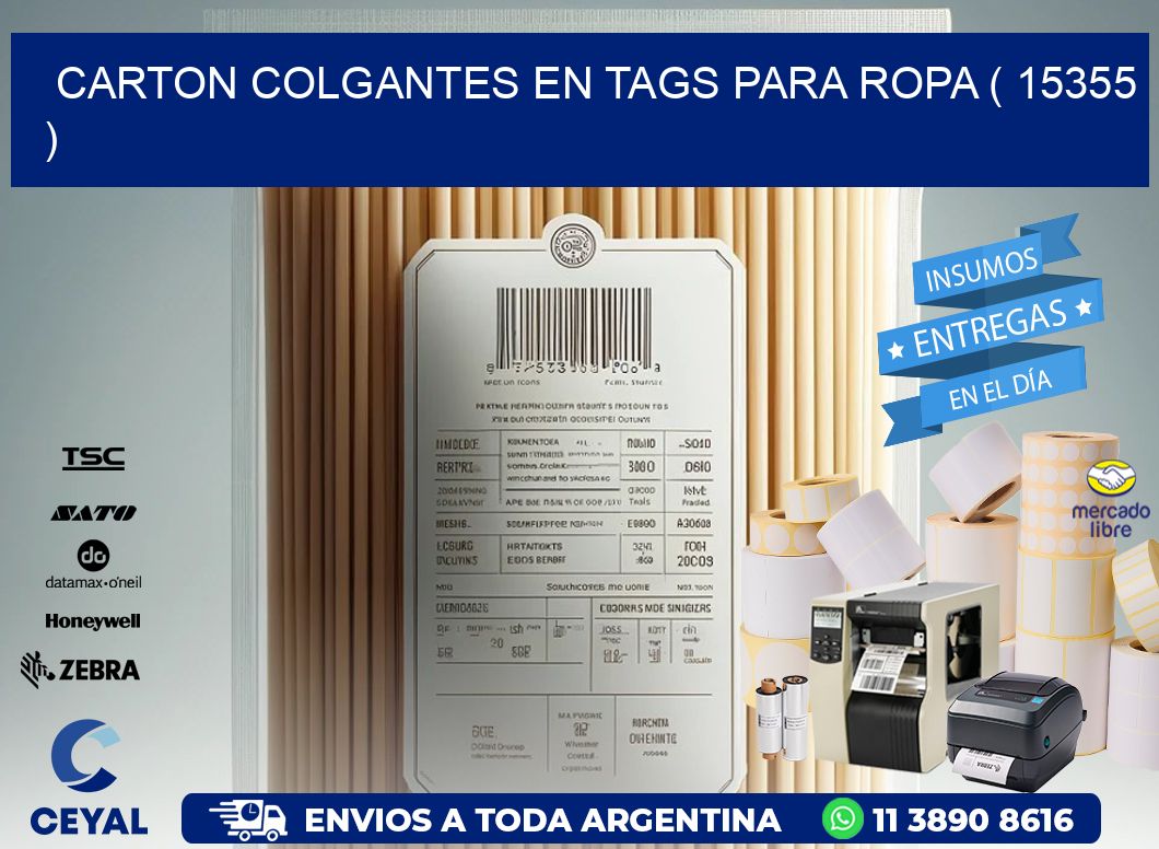 CARTON COLGANTES EN TAGS PARA ROPA ( 15355 )