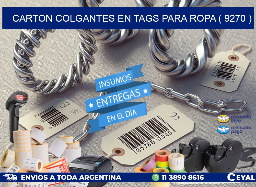 CARTON COLGANTES EN TAGS PARA ROPA ( 9270 )