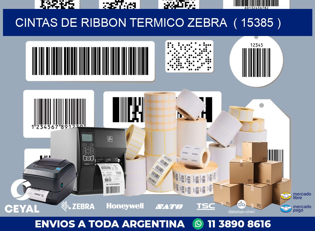 CINTAS DE RIBBON TERMICO ZEBRA  ( 15385 )