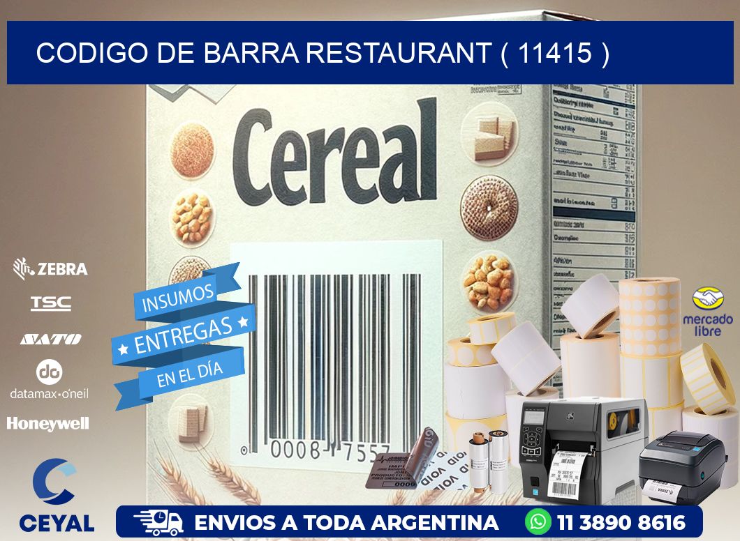 CODIGO DE BARRA RESTAURANT ( 11415 )