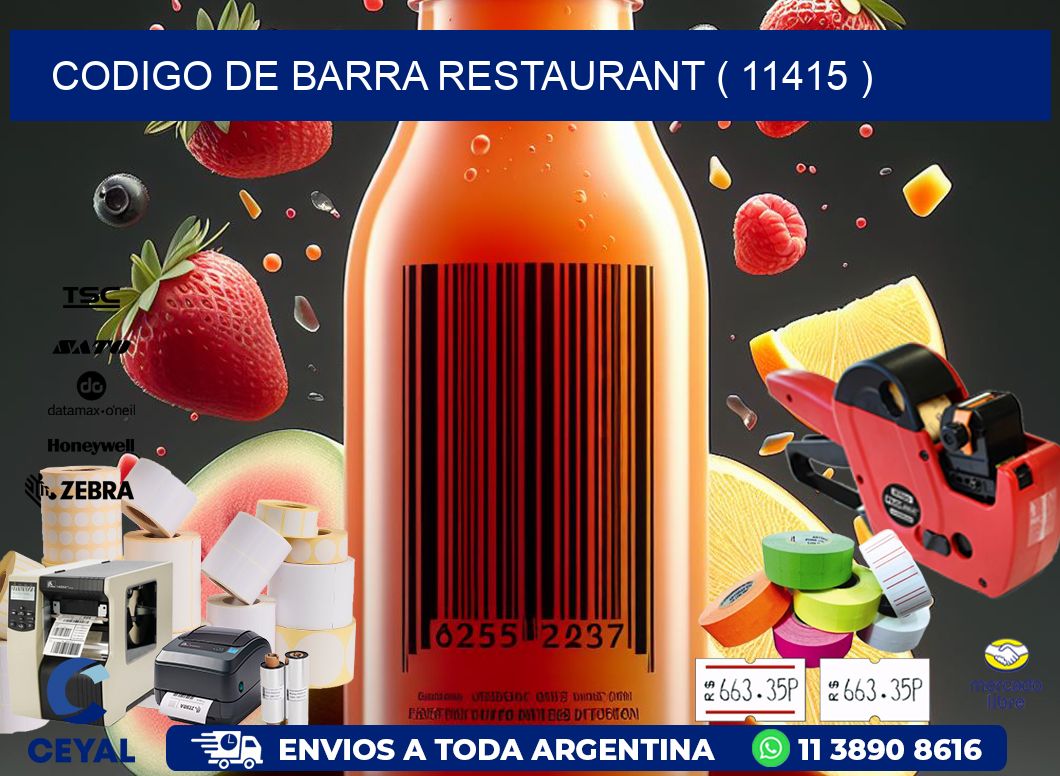 CODIGO DE BARRA RESTAURANT ( 11415 )