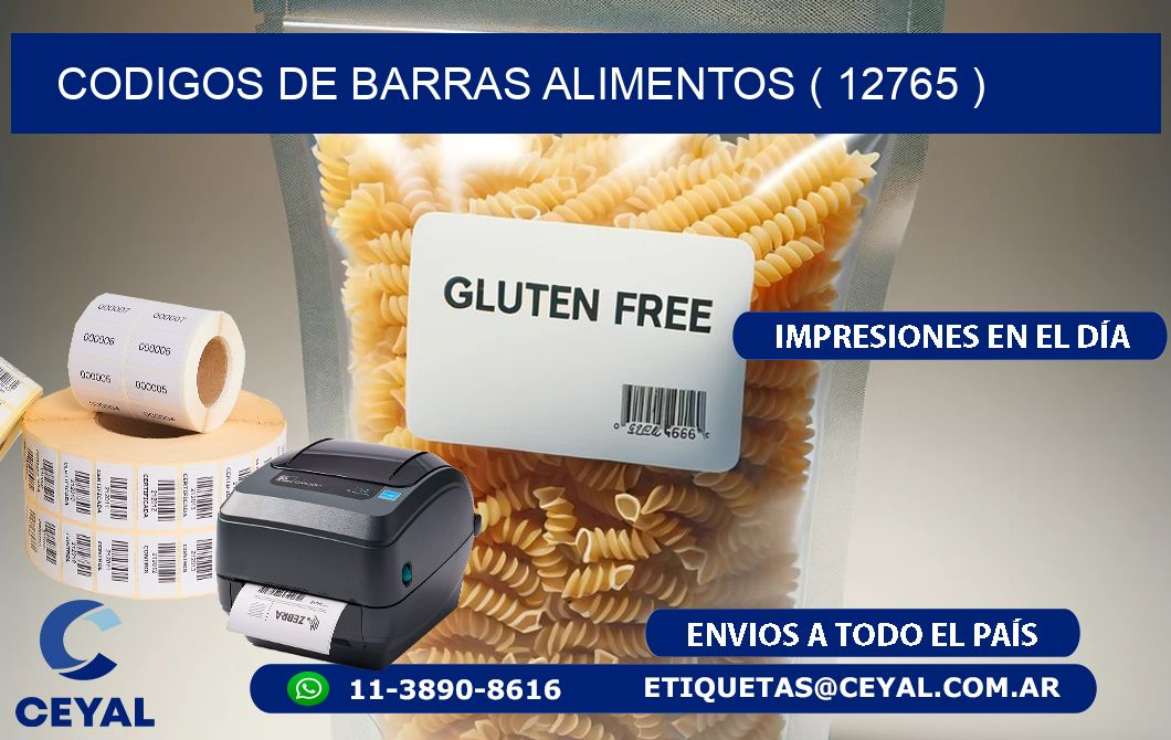 CODIGOS DE BARRAS ALIMENTOS ( 12765 )