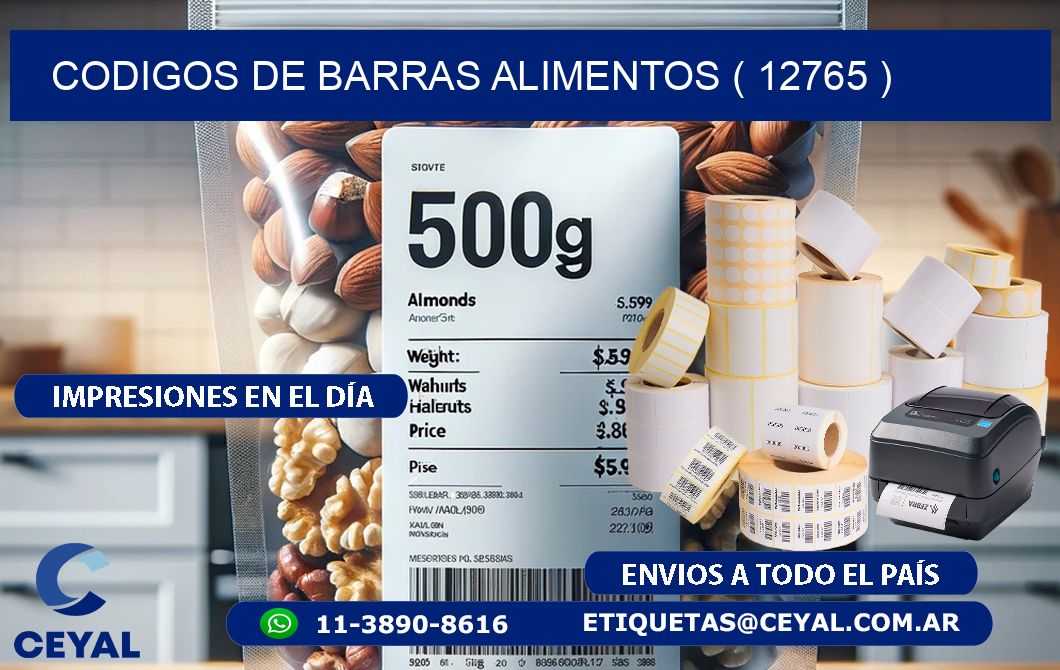 CODIGOS DE BARRAS ALIMENTOS ( 12765 )