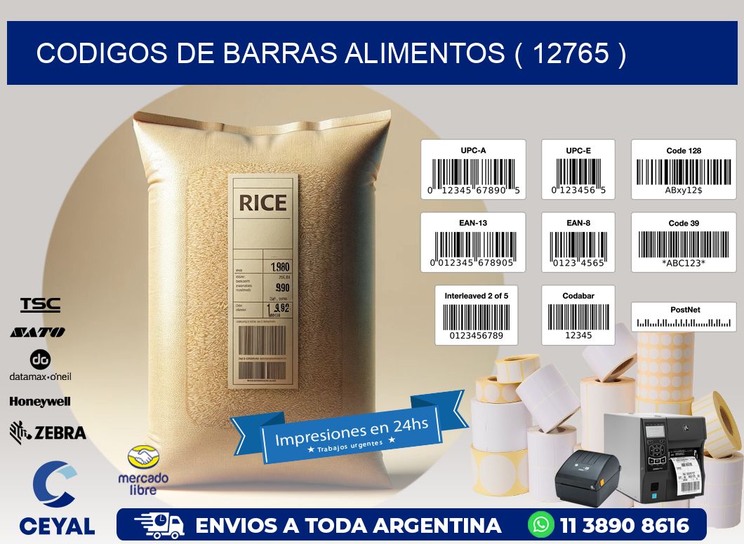 CODIGOS DE BARRAS ALIMENTOS ( 12765 )