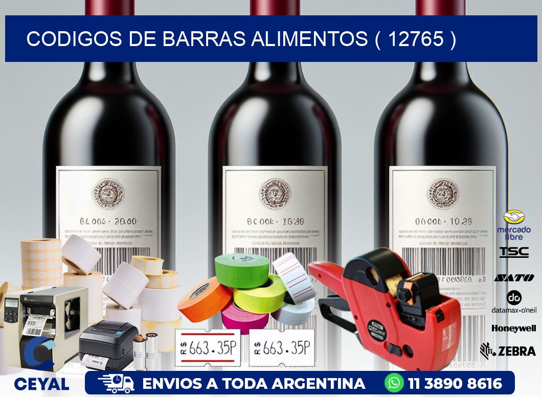 CODIGOS DE BARRAS ALIMENTOS ( 12765 )