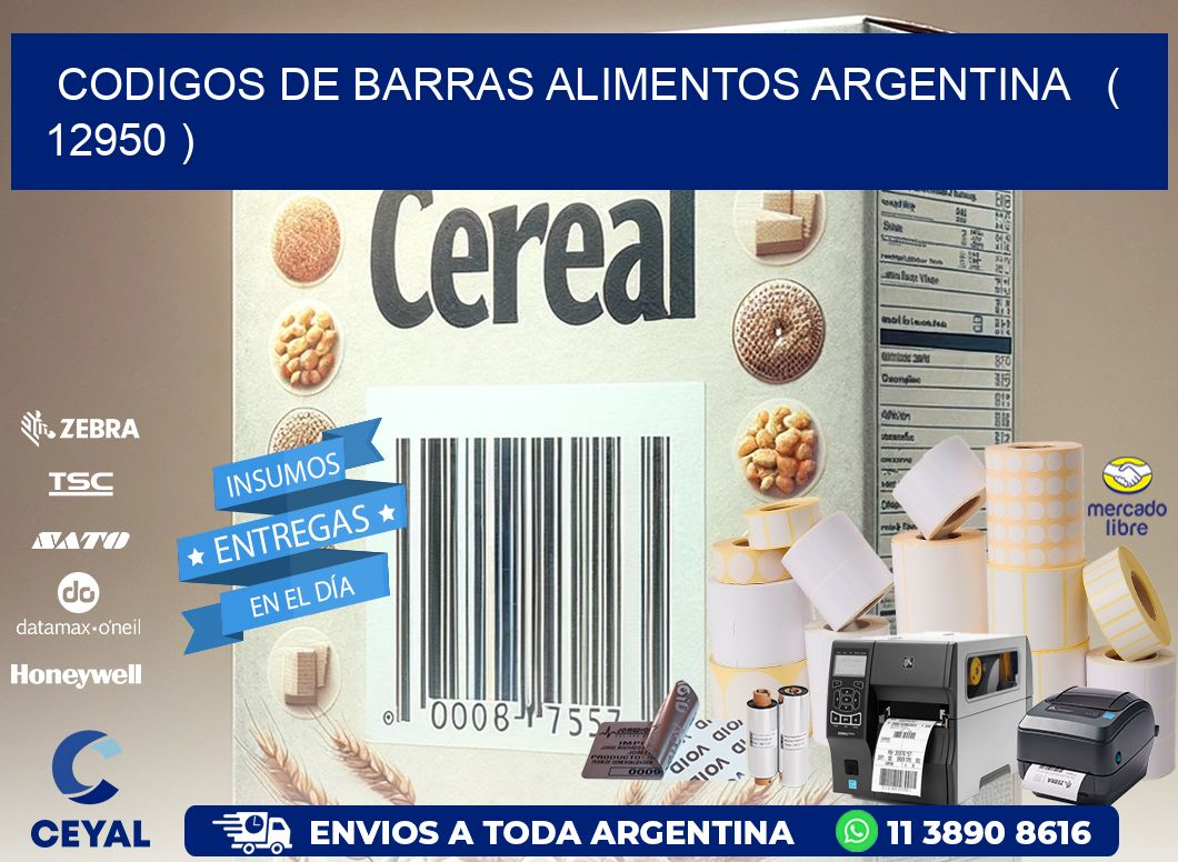 CODIGOS DE BARRAS ALIMENTOS ARGENTINA   ( 12950 )