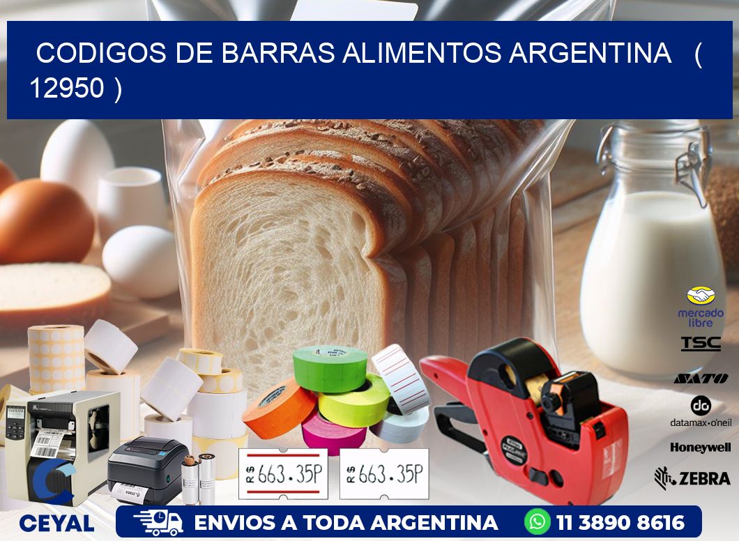 CODIGOS DE BARRAS ALIMENTOS ARGENTINA   ( 12950 )