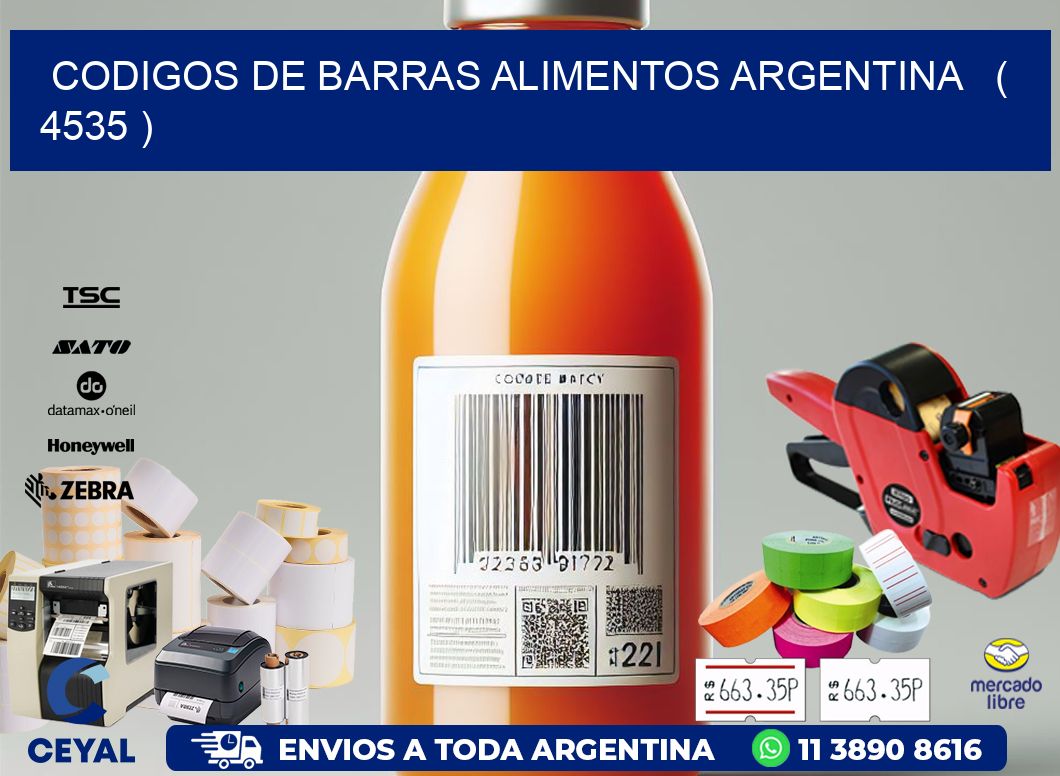 CODIGOS DE BARRAS ALIMENTOS ARGENTINA   ( 4535 )