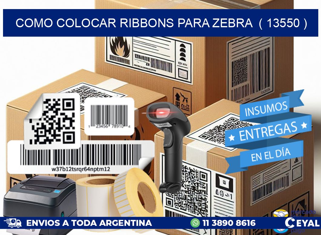 COMO COLOCAR RIBBONS PARA ZEBRA  ( 13550 )