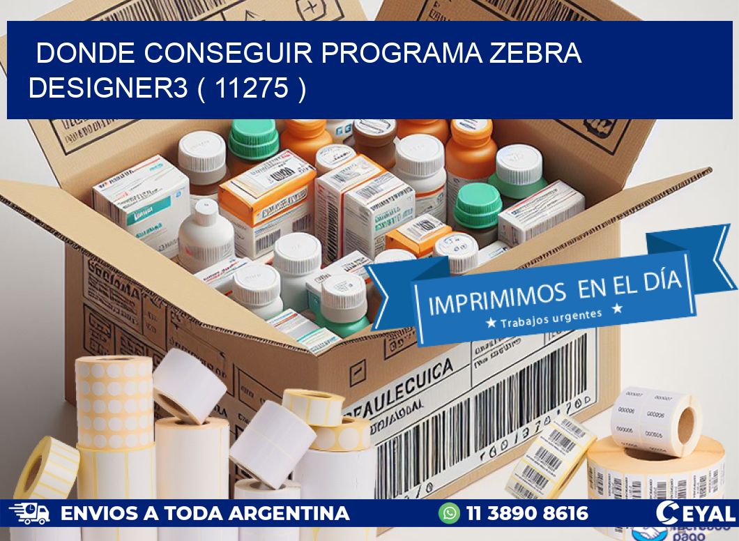 DONDE CONSEGUIR PROGRAMA ZEBRA DESIGNER3 ( 11275 )