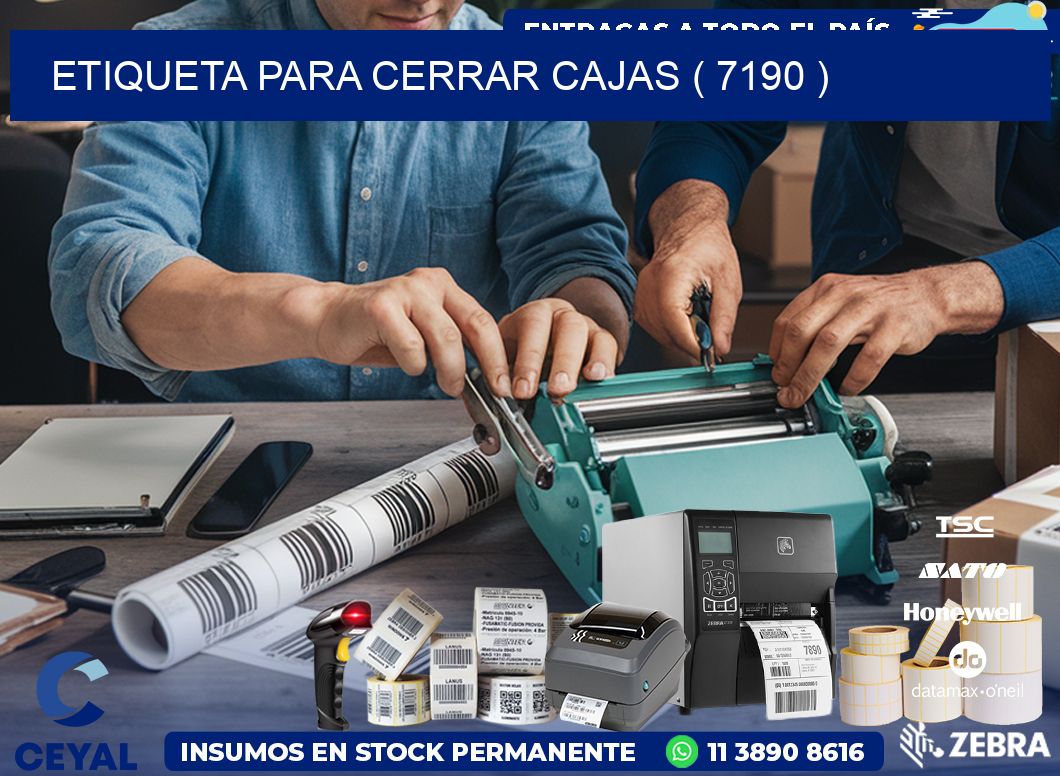 ETIQUETA PARA CERRAR CAJAS ( 7190 )