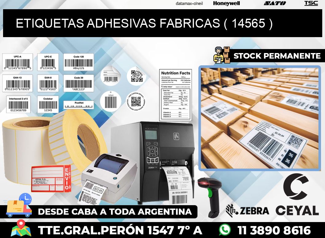 ETIQUETAS ADHESIVAS FABRICAS ( 14565 )